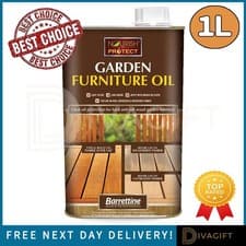 Image of BARRETTINE GARDEN FURNITURE OIL PROTECTION 1L FOR SOFT HARDWOOD TIMBER 1 LITRE