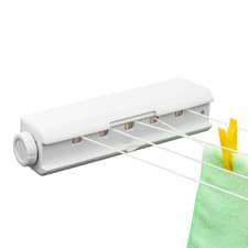 Image of 5 LINE INDOOR RETRACTABLE CLOTHES AIRER WASHING LINE LAUNDRY DRYER WALL MOUNTED