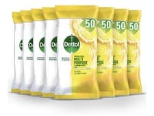 Image of x 8 Packs Dettol Antibacterial Cleaning Wipes, Citrus Zest 400wipes