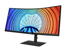Image of Black Curved Monitor Samsung LS34A650UXU 34" UWQHD VA LCD