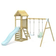 Image of Rebo Climbing Frame with Swing and Slide - Rainier