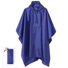 Image of Rain Poncho With Pockets, Lightweight And Reusable, For Hiking And Portability