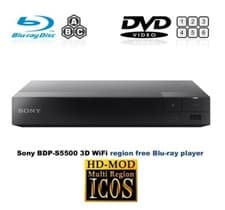 Image of Sony BDP-S5500 3D WiFi Blu-Ray MULTI REGION ABC DVD 1-6 Player WARRANTY