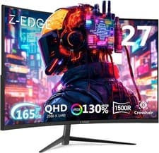 Image of 27 Inch QHD Curved Gaming Monitor 165Hz 1ms MPRT 2K 2560x1440 16:9 Curved Screen