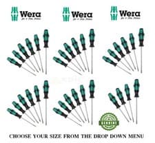 Image of WERA Kraftform Laser Tip Screwdriver Choose From Phillips, Pozi, Slot Or Set