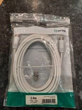 Image of AV:Link Coaxial F-type Plug to Plug Lead Kit - 5.0m with coupler, new & sealed