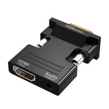 Image of HDMI Female To VGA Male With Audio Adapter Computer Monitor TV Projector Convert