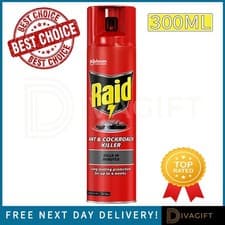 Image of RAID ANT AND COCKROACH KILLER SPRAY 300ML INSECT KILLER INDOOR OUTDOOR USE NEW