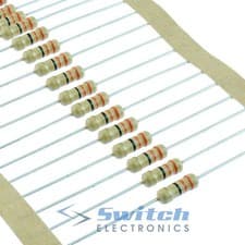 Image of 25 x 2.2M Ohm 1/2W 0.5W Carbon Film Resistor