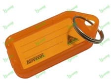 Image of Kevron Pack 10 ID5 ORANGE 100% Genuine Plastic Clicktag Label Key Tags Click Tag