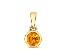 Image of 9ct Gold Yellow Citrine Pendant 0.23ct