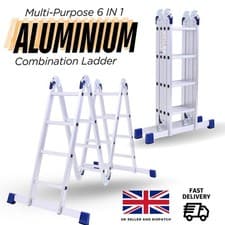 Image of Multi-Purpose Aluminium Combination Ladder 4.7m Heavy Duty 6 in 1 Folding Ladder