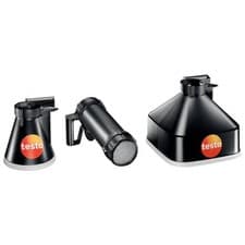 Image of Testo 0563 2417 417 Kit 2 Vane Anemometer + Measuring Funnels/Flow Straightener