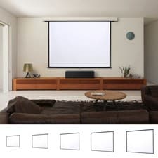 Image of 60~120inch Manual Screen Wall Mount Pull Down Projector Screen Home Cinema 4:3