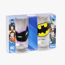 Image of DC Batman And Batgirl Glasses 2 Pack 27cl Official DC Glassware