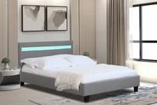 Image of Fabric Modern Bed Frame With LED 3ft 4ft 4ft6 5ft