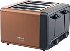 Image of Bosch DesignLine Plus TAT4P449GB 4 Slot Stainless Steel Toaster with variable