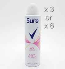 Image of SURE BRIGHT BOUQUET ANTI-PERSPIRANT DEODORANT 150ML 3 OR 6 PACK