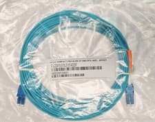 Image of 7.5m 25ft OM3 Fibre Cable Compact Pro-slide Duplex Patch Lead LC LC LSZH Aqua