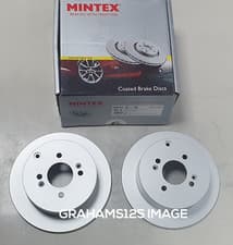 Image of BRAKE DISCS PAIR (X2) SOLID REAR COATED FITS HYUNDAI KIA MINTEX MDC1818C