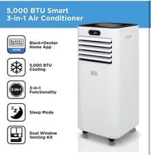 Image of BLACK+DECKER, 5000 BTU Portable 3-in-1 Smart Air Conditioner, Dehumidifier, Fan