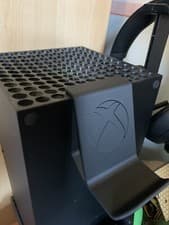 Image of Xbox Series X Controller Storage Hanger Holder - Black Sits On Top - Saves Space