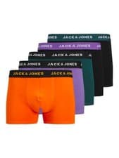 Image of Jack & Jones Jacben 5 Pack Cotton Stretch Solid Trunks - Multi