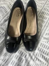 Image of Ladies Clarks Shoes In Size 4 New Black