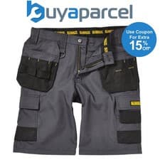 Image of DeWalt Cheverley Work Shorts Lightweight Cargo Short Double Stitched 30-42 Waist