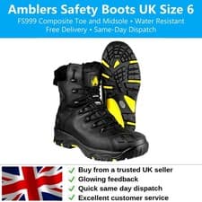 Image of Amblers FS999 Safety Boot Side Zip Composite Toe/Midsole Water Resistant | UK 6