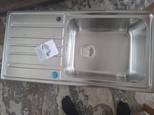 Image of New Stainless steel kitchen sink single bow Left Hand Drain