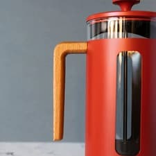 Image of La Cafetiere Pisa 8 Cup Cafetiere Red Wood Handle