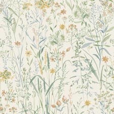 Image of Floral Colorfull Wallpaper Grandeco Summer Meadow Sage Paste The Paper Botanical
