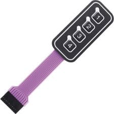 Image of APEM AC3559ILL Illuminated Membrane Keypad 1x4