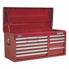 Image of Sealey Superline PRO Heavy-Duty Topchest 14 Drawer Tool Chest Storage Lock Red