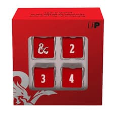 Image of Ultra Pro - Dungeons & Dragons - Heavy Metal D6 Red and White Dice Set