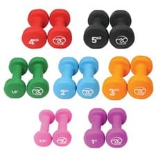 Image of Fitness Mad Dumbbells Neoprene Hand Weights Women Ladies Gym Pair 0.5kg - 6kg