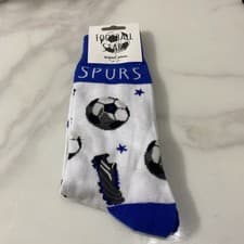 Image of Spurs Football Socks Size 2-7 White Cotton Brand New Ideal Stocking Filler!