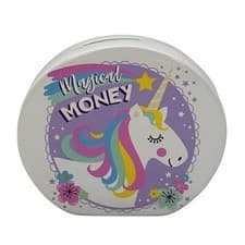 Image of CUTE CERAMIC MONEY BANK FOR GIRLS MERMAID BIRD UNICORN RAINBOW NEW IN GIFT BOX