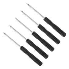 Image of 5pcs Tiny Slotted Screwdriver 1.5mm Flat Head Screw Driver W Non-Slip Grip