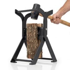Image of Heavy Duty Steel Log Splitter Kindling Cutter Manual Wood Splitting Stand
