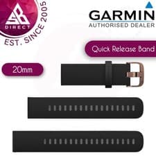 Image of Garmin Quick Release 20mm Strap Band│For Compatible Garmin Watch│Black/Rose Gold