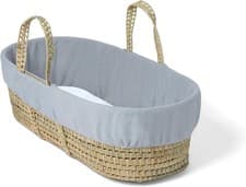 Image of Clair de Lune Fleece Liner for Palm & Wicker Moses Baskets - Grey Melange