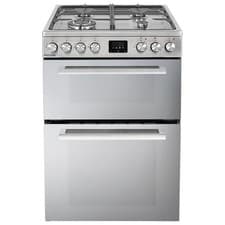 Image of electriQ 60cm Double Oven Dual Fuel Cooker with Mirror Door EQDF60MD