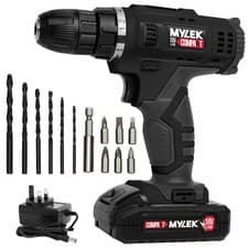 Image of MYLEK MYW09 18V Cordless Drill Electric Screwdriver Set, Powerful Lithium Ion...