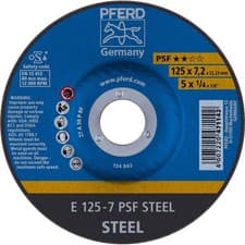 Image of PFERD PSF Steel Grinding Disc 125mm dia. 22.23mm bore 10pcs