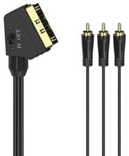 Image of HAMA - Scart to Triple RCA Audio-Video Lead, 1.5m