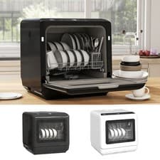 Image of Tabletop Dishwasher, Mini Countertop Dishwasher with Built-in 6L Water Tank