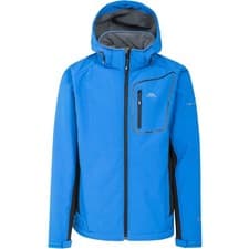 Image of New Trespass Mens Strathy II Softshell Hooded Jacket Coat - Blue - S