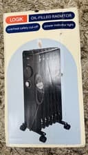 Image of Logik L15OFR20 1500W Portable Oil-Filled Radiator Black